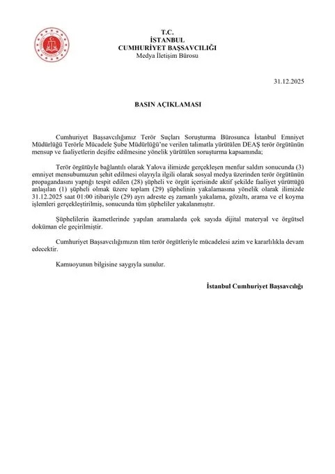 İstanbul'da DEAŞ operasyonu! Gözaltılar var